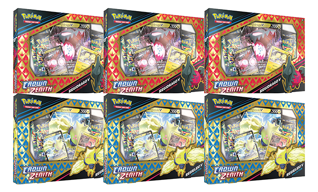 Pokemon Crown Zenith Collection - Regidrago V and Regieleki V CASE (6 Boxes)
